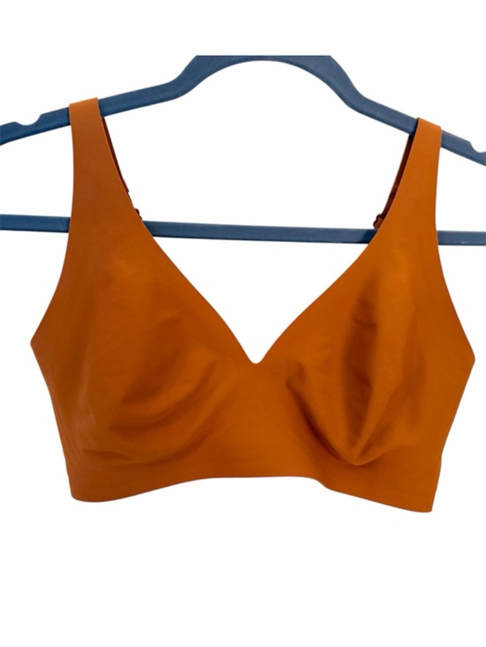 OEAK S Jelly Bra Wireless Deep V Bralette Comfy Push Up Tshirt Tan Bra NO PADS